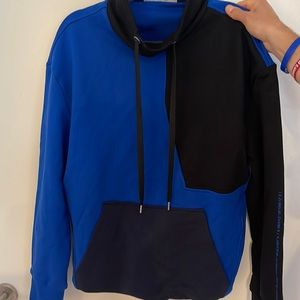 Neil Barrett tricolor men’s pullover with pocket black navy and blue brand new